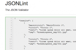 jsonlint screenshot