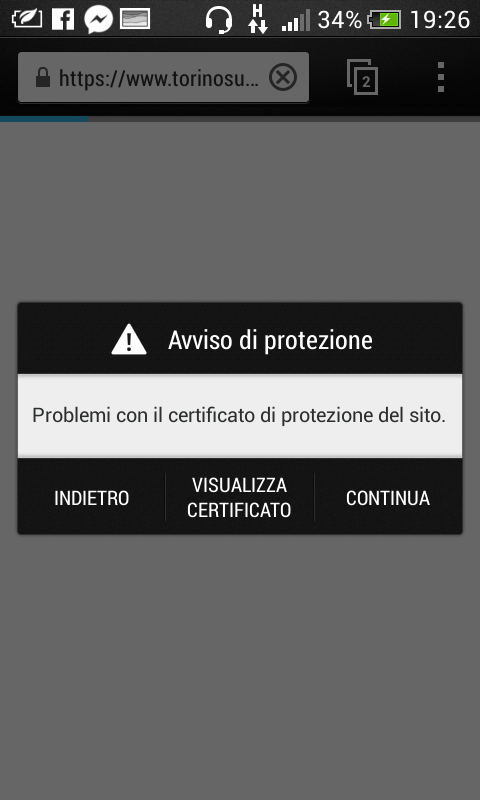 Problemi SSL su IIS installato con SNI su dispositivi Android datati